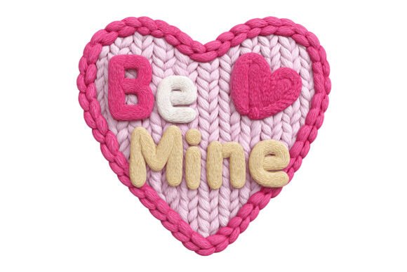 Download Be Mine Knitted Heart PNG - Knitted heart png Collection