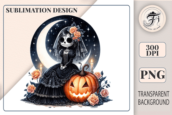 Download Gothic Skeleton Girl Clipart | Halloween - Premium Resources