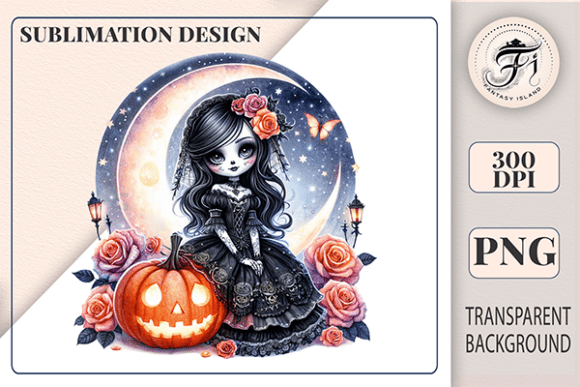 Download Spooky Cute Girl Gothic Clipart PNG - Premium Bundle