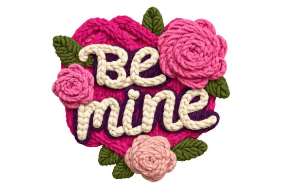 Download Be Mine Knitted Heart PNG - Knitted heart png Collection