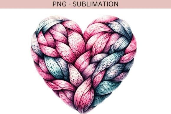 Download Valentine Knitted Heart Png Design - Knitted heart png Collection